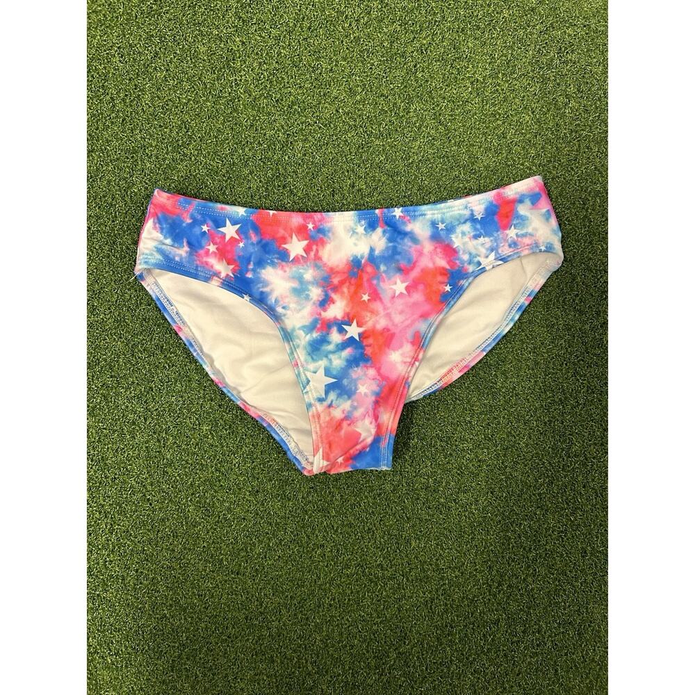 NWOT Cat & Jack Girl’s Red White Blue Star Print Swim Bottoms, Size L(10-12)